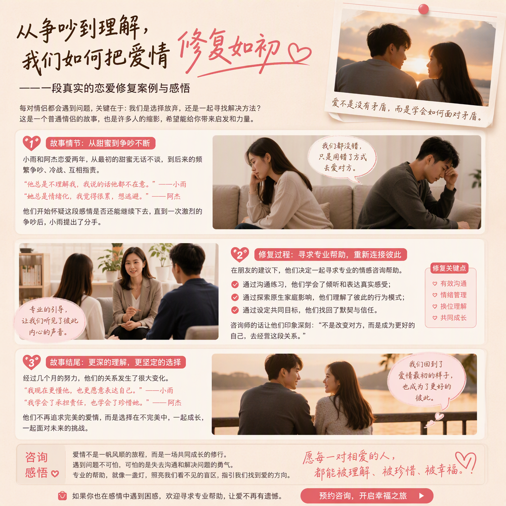 从争吵到拥抱：一对恋人的修复之旅